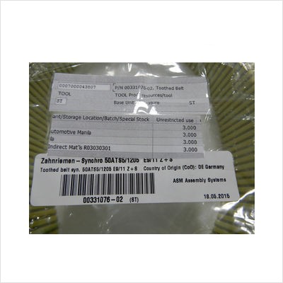 00331076-02 SMT Machine Parts Toothed Belt Syn 50ATS5/1205 E9/11 Z + S