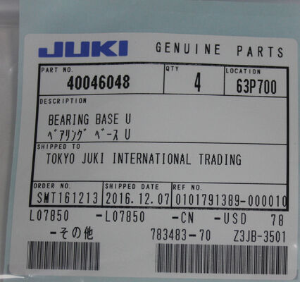 Flexible SMT Chip Mounter JUKI KE-2080 KE-2080R 40046048 Bearing Base Original New Parts